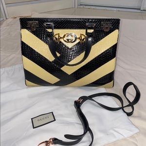 Authentic Gucci Zumi top handle bag (python)